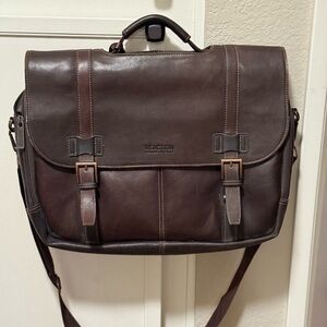 Kenneth Cole Men's Brown Leather Messenger Bag